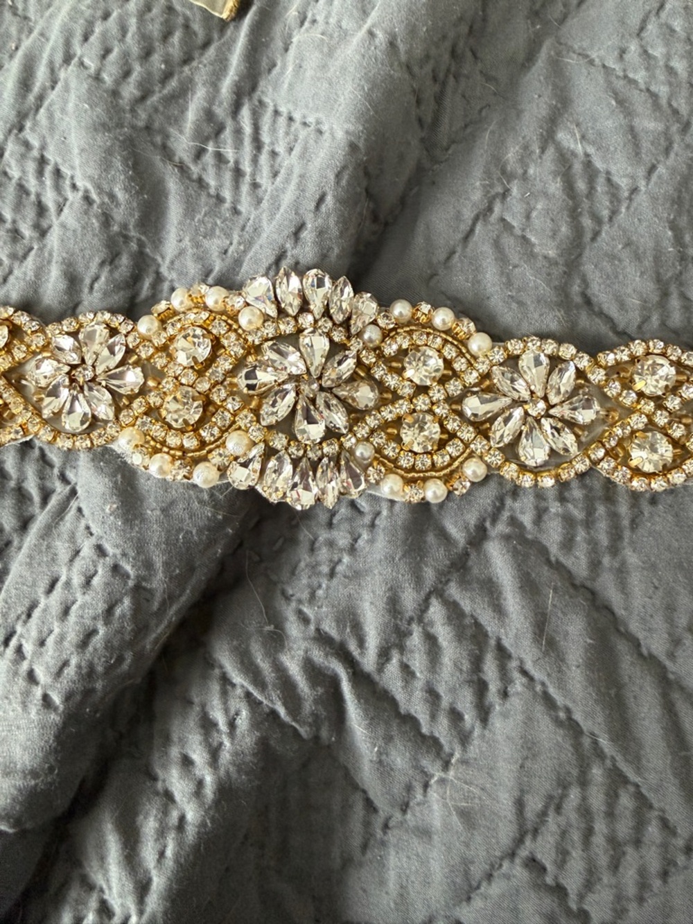 Rhinestone Bridal Belt Wedding Dress Sash Crystal Tie Belt Ivory Ribbon